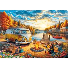 Ks Games 1000 Parça Gün Batımında Kamp Ateşi Puzzle - Serhat Filiz