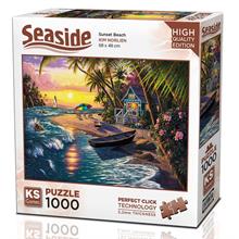 Ks Games 1000 Parça Gün Batımı Plajı Puzzle - Kim Norlien