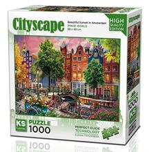Ks Games 1000 Parça Amsterdam da Harika Günbatımı Puzzle