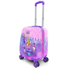 Coral High Pembe Milkshake Desenli Kız Çocuk Tekerleklik Valiz