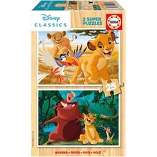 Educa 2x25 Parça Aslan Kral Kız Çocuk Ahşap Puzzle (3-5 Yaş)