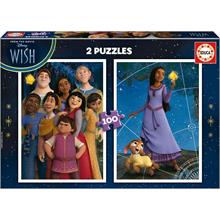 Educa 2x100 Parça Disney Wish Kız ve ErkekÇocuk Puzzle/Yapboz - 6-8 Yaş