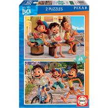 Educa 2x48 Parçalık İkili 4-6 Yaş Çocuk Puzzle - Disney Luka (Luca) - Erkek Çocuk