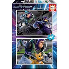 Educa 2x48 Parçalık İkili 4-6 Yaş Çocuk Puzzle - Disney Işıkyılı (Lightyear) - Erkek Çocuk