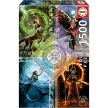 Educa 1500 Parçalık Elementlerin Sihirli Yıldız Tablosu Puzzle - 19941 - Elemental Magic Star Chart Anne Stokes
