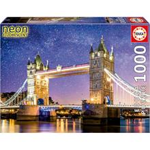 Educa 1000 Parça Londra Kule Köprüsü Karanlıkta Parlayan Puzzle - 19930 - Tower Bridge, London Neon
