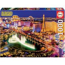 Educa Puzzle 16761 - 1000 Parça Las Vegas Karanlıkla Parlayan Neon Puzzle