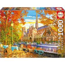 Educa 1000 Parçalık Sonbaharda Notre Dame Manzarası Puzzle - 19936