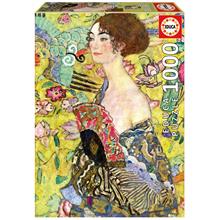 Educa 1000 Parça Yelpazeli Kadın Puzzle - Lady With A Fan Gustav Klimt - 19932