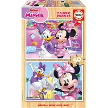Educa 2x50 Parça Kız Çocuk Disney Minnie MOuse Puzzle/Yapboz - 4-6 Yaş