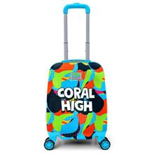 Coral High Yeşil Grafiti Desenli Kız Çocuk ve Yetişkin Mini Kabin Boy Valiz - 16795