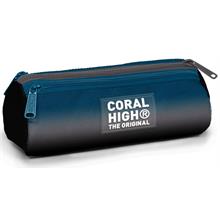 Coral High Üç Gözlü Okul Kalem Çantası - Erkek Çocuk - Nefti Siyah Renk Geçişli
