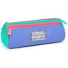 Coral High Üç Gözlü Okul Kalem Çantası - Kız ve Erkek Çocuk - Yeşil Mavi