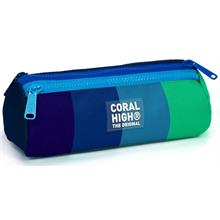 Coral High Lacivert Yeşil Renk Geçişli Erkek Çocuk Üç Gözlü Kalemlik