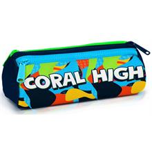 Coral High Mavi Yeşil Erkek Çocuk Üç Bölmeli Okul Kalemliği