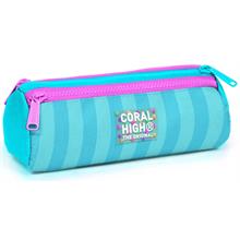 Coral High Pembe Turkuaz Renk Geçişli Kız Çocuk Üç Gözlü İlkokul ve Ortaokul Okul Kalemliği