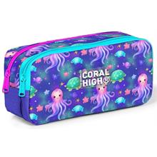Coral High Kız Çocuk Mavi Deniz Anası Baskılı İki Gözlü İlkokul Kalemliği