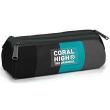 Coral High Siyah Yeşil Renk Geçişli Erkek Çocuk Okul Kalem Çantası - Üç Gözlü