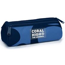 Coral High Erkek Çocuk Lacivert Mavi Desenli Üç Bölmeli Okul Kalem Çantası