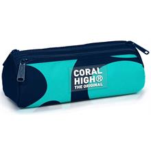 Coral High Erkek Çocuk Lacivert Turkuaz Üç Bölmeli Okul Kalem Çantası
