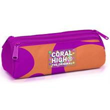 Coral High Kız Çocuk Üç Gözlü Bordo Kalem Çantası