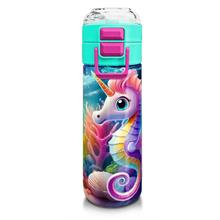 Coral High 500 ml Pipetli ve Direkt İçim Çelik Termos/Matara - Kız Çocuk -  Denizatı Desenli