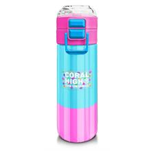 Coral High Kız Çocuk 500 ml Okul ve Günlük Paslanmaz Çelik Termos - Renkli Çizgili Desenli  - Sızdırma Yapmaz