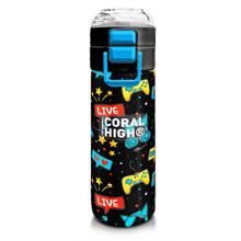Coral High 500 ml Paslanmaz Çelik Okul Termosu/Suluk/Matara - Erkek Çocuk - Siyah Mavi Gamer - Sızdırma Yapmaz