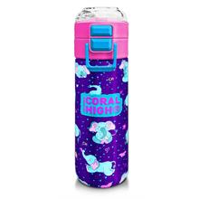 Coral High Kız Çocuk İçin 500 ml lik Paslanmaz Çelik Termos/Suluk - Mor Pembe Fil Desenli