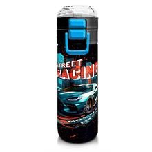 Coral High 500 ml Erkek Çocuk Pipetli Termos/Matara - Nefti Yarış Arabası Desenli - Çift Kullanım Özelliği