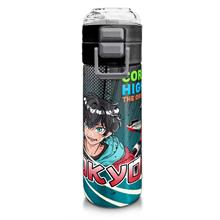 Coral High 500 ml Gri Nefti Anime Motorsiklet Desenli  - Erkek Çocuk Paslanmaz Çelik Okul Termosu/Suluk/Matara