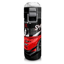 Coral High 500 ml Paslanmaz Çelik Okul Termosu/Suluk/Matara - Erkek Çocuk - Siyah Kırmızı Anime Araba Desenli  - Sızdırma Yapmaz