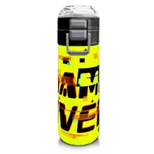 Coral High 500 ml Paslanmaz Çelik Okul Termosu/Suluk/Matara - Erkek Çocuk - Siyah Neon Sarı Game Over Desenli - Sızdırma Yapmaz