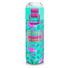 Coral High 500 ml Paslanmaz Çelik Okul Termosu/Suluk/Matara - Kız Çocuk - Su Yeşili Pembe Flamingo - Sızdırma Yapmaz
