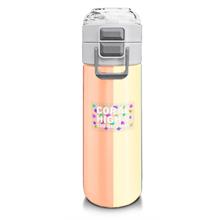 Coral High Kız Çocuk 500 ml Okul ve Günlük Paslanmaz Çelik Termos - Sarı Turuncu Renkli Çizgili - Sızdırmaz