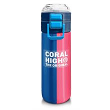 Coral High Erkek Çocuk 500 ml Okul ve Günlük Paslanmaz Çelik Termos - Mavi Pembe Renkli Çizgili - Sızdırmaz