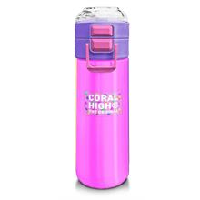 Coral High 500 ml Pipetli ve Direkt İçim Çelik Termos/Matara - Kız Çocuk -  Çok Renkli Desenli