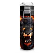 Coral High 500 ml Paslanmaz Çelik Okul Termosu/Suluk/Matara - Erkek Çocuk - Siyah Aslan Desenli  - Sızdırma Yapmaz