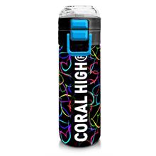 Coral High 500 ml Pipetli ve Direkt İçim Çelik Termos/Matara - Kız Çocuk -  Çok Renkli Kalp Desenli