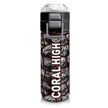Coral High 500 ml Paslanmaz Çelik Okul Termosu/Suluk/Matara - Erkek Çocuk - Siyah Kırmızı Araba Desenli - Sızdırma Yapmaz