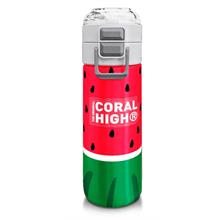 Coral High 500 ml Kırmızı Yeşil Karpuz Desenli - Erkek Çocuk Paslanmaz Çelik Okul Termosu/Suluk/Matara