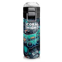 Coral High 500 ml Erkek Çocuk Pipetli Termos/Matara - Nefti Gamer Desenli  - Çift Kullanım Özelliği
