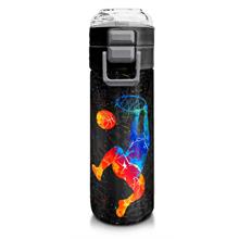 Coral High 500 ml Gri Basketbol Desenli  - Erkek Çocuk Paslanmaz Çelik Okul Termosu/Suluk/Matara