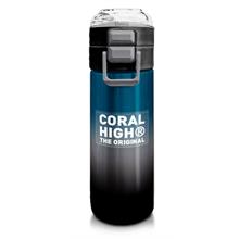 Coral High 500 ml Erkek Çocuk Pipetli Termos/Matara - Nefti Gri Renk Geçişli - Çift Kullanım Özelliği