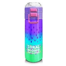Coral High Kız Çocuk İçin 500 ml lik Paslanmaz Çelik Termos/Suluk - Mor Lila Renk Geçişli