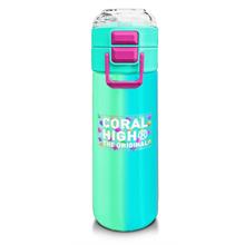 Coral High Kız Çocuk 500 ml Okul ve Günlük Paslanmaz Çelik Termos - Yeşil Renkli Çizgili - Sızdırmaz