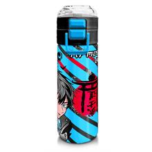 Coral High 500 ml Paslanmaz Çelik Okul Termosu/Suluk/Matara - Kız Çocuk - Siyah Mavi Anime Desenli - Sızdırma Yapmaz