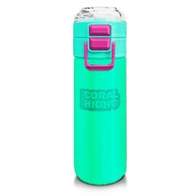 Coral High Kız Çocuk 500 ml Okul ve Günlük Paslanmaz Çelik Termos - Pembe Su Yeşili  - Sızdırmaz