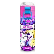 Coral High 500 ml Kedi Köpek Desenli  - Kız Çocuk Paslanmaz Çelik Okul Termosu/Suluk/Matara