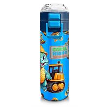 Coral High Erkek Çocuk İçin 500 ml lik Paslanmaz Çelik Termos/Suluk - Mavi Dinozor Desenli